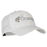 Fishing Grampy Embroidered Solid Cotton Pro Style Cap