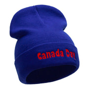 Canada Day Embroidered 12 Inch Long Knitted Beanie