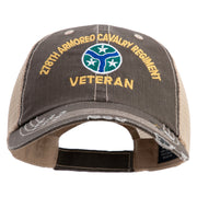 U.S. Army 278th Armored Cavalry Regiment Embroidered Low Profile Special Cotton Mesh Cap - Brown-Khaki OSFM