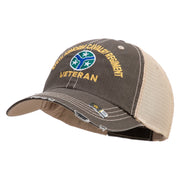 U.S. Army 278th Armored Cavalry Regiment Embroidered Low Profile Special Cotton Mesh Cap - Brown-Khaki OSFM