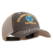 U.S. Army 278th Armored Cavalry Regiment Embroidered Low Profile Special Cotton Mesh Cap - Brown-Khaki OSFM