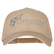 Fishing Grampy Embroidered Solid Cotton Pro Style Cap