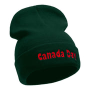 Canada Day Embroidered 12 Inch Long Knitted Beanie