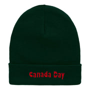 Canada Day Embroidered 12 Inch Long Knitted Beanie