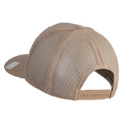 US Navy CPO Retired Military Embroidered Solid Cotton Twill Mesh Prostyle Cap - Khaki OSFM