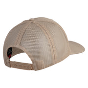 US Navy CPO Retired Military Embroidered Solid Cotton Twill Mesh Prostyle Cap - Khaki OSFM