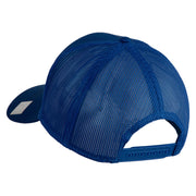 US Navy CPO Retired Military Embroidered Solid Cotton Twill Mesh Prostyle Cap - Royal OSFM