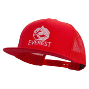 Everest Embroidered 5 Panel Mesh Snapback Cap - Red OSFM