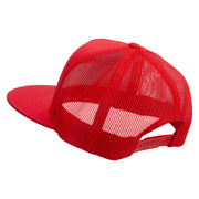 Everest Embroidered 5 Panel Mesh Snapback Cap - Red OSFM