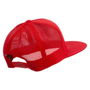 Everest Embroidered 5 Panel Mesh Snapback Cap - Red OSFM