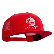 Everest Embroidered 5 Panel Mesh Snapback Cap - Red OSFM