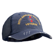 U.S. Army 30th Armored Brigade Embroidered Low Profile Special Cotton Mesh Cap - Navy OSFM