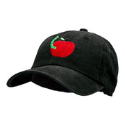 School Worm Apple Embroidered Unstructured Cotton Cap