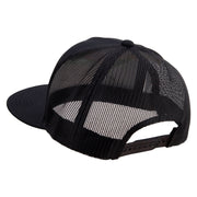 Everest Embroidered 5 Panel Mesh Snapback Cap - Black OSFM