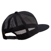 Everest Embroidered 5 Panel Mesh Snapback Cap - Black OSFM