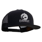 Everest Embroidered 5 Panel Mesh Snapback Cap - Black OSFM