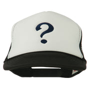 Question Mark Embroidered Foam Mesh Cap