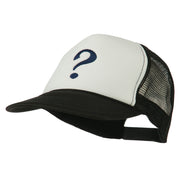 Question Mark Embroidered Foam Mesh Cap