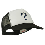 Question Mark Embroidered Foam Mesh Cap