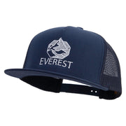 Everest Embroidered 5 Panel Mesh Snapback Cap - Navy OSFM