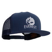Everest Embroidered 5 Panel Mesh Snapback Cap - Navy OSFM