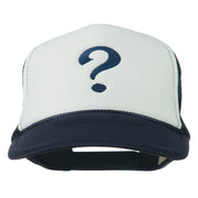 Question Mark Embroidered Foam Mesh Cap