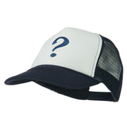 Question Mark Embroidered Foam Mesh Cap