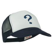 Question Mark Embroidered Foam Mesh Cap