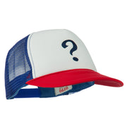 Question Mark Embroidered Foam Mesh Cap