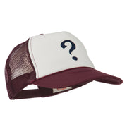 Question Mark Embroidered Foam Mesh Cap