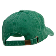 Halloween Eyeball Embroidered Unstructured Pigment Dyed Cotton Cap - Kelly-Green OSFM