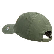U.S. Army 30th Armored Brigade Embroidered Washed Solid Pigment Dyed Cotton Twill Brass Buckle Cap - Olive OSFM