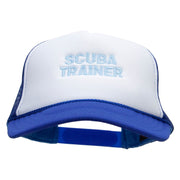 Scuba Trainer Embroidered Foam Panel Mesh Snapback - Royal-White OSFM