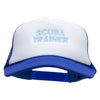 Scuba Trainer Embroidered Foam Panel Mesh Snapback - Royal-White OSFM