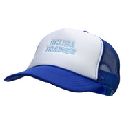 Scuba Trainer Embroidered Foam Panel Mesh Snapback - Royal-White OSFM