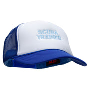 Scuba Trainer Embroidered Foam Panel Mesh Snapback - Royal-White OSFM