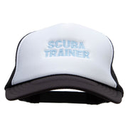 Scuba Trainer Embroidered Foam Panel Mesh Snapback - Black-White OSFM