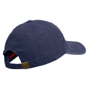 U.S. Army 30th Armored Brigade Embroidered Washed Solid Pigment Dyed Cotton Twill Brass Buckle Cap - Navy OSFM