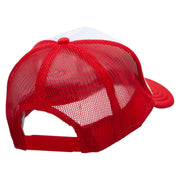 Scuba Trainer Embroidered Foam Panel Mesh Snapback - White-Red OSFM