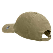 U.S. Army 30th Armored Brigade Embroidered Washed Solid Pigment Dyed Cotton Twill Brass Buckle Cap - Khaki OSFM
