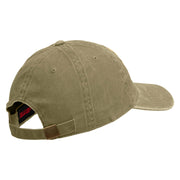 U.S. Army 30th Armored Brigade Embroidered Washed Solid Pigment Dyed Cotton Twill Brass Buckle Cap - Khaki OSFM