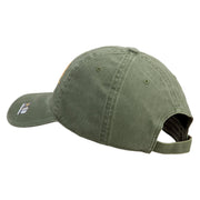 U.S. Army 4th Infantry Division Embroidered Washed Solid Pigment Dyed Cotton Twill Brass Buckle Cap - Olive OSFM