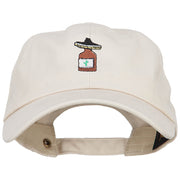 Tequila with Sombrero Embroidered Unstructured Cap