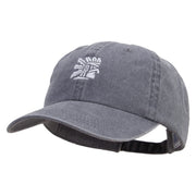 Apache Embroidered Pigment Dyed Wash Caps - Grey OSFM