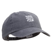 Apache Embroidered Pigment Dyed Wash Caps - Grey OSFM