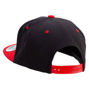 Halloween Creepy Embroidered Wool Blend 2 Tone Classic Snapback - Black-Red OSFM