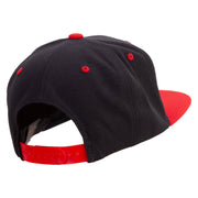 Halloween Creepy Embroidered Wool Blend 2 Tone Classic Snapback - Black-Red OSFM