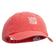 Apache Embroidered Pigment Dyed Wash Caps - Coral OSFM