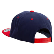 Halloween Creepy Embroidered Wool Blend 2 Tone Classic Snapback - Navy-Red OSFM