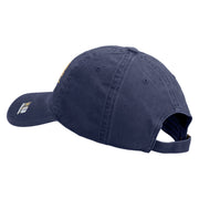 U.S. Army 4th Infantry Division Embroidered Washed Solid Pigment Dyed Cotton Twill Brass Buckle Cap - Navy OSFM